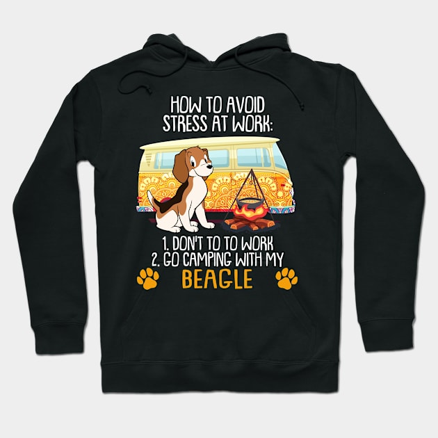 Camping With Beagle To Avoid Stress Hoodie by MarrinerAlex